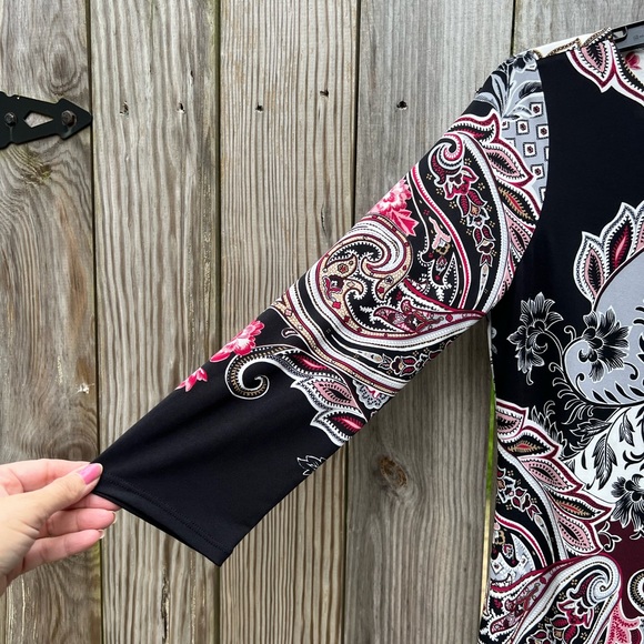 WHITE HOUSE BLACK MARKET Paisley Shift Dress size Small - Picture 5 of 10